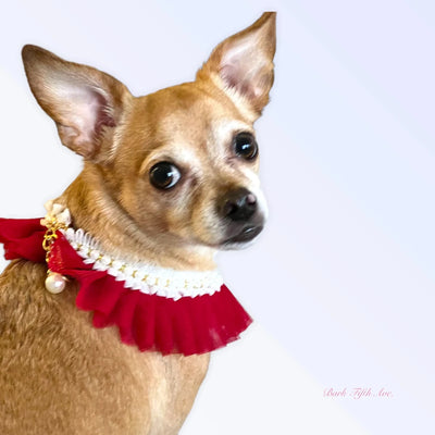 Bark Fifth Avenue Pearl Neck Ruff Dog Harness - Pets Perfect