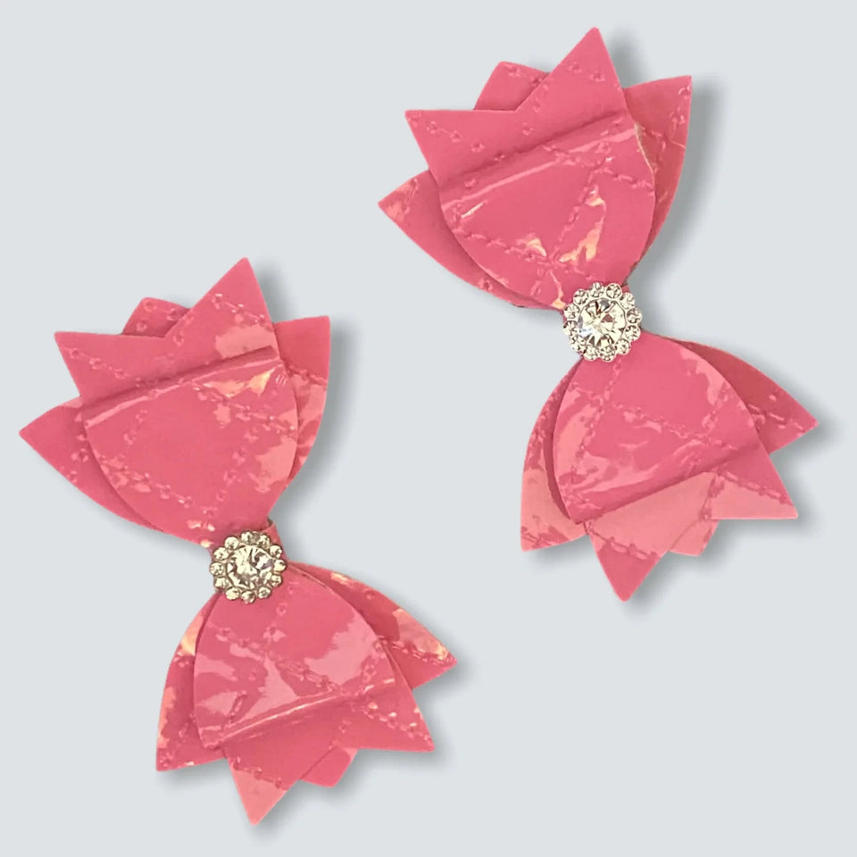 Quilted Spring Bow Dog Hair Accessory by Bark Fifth Avenue - Pets Perfect
