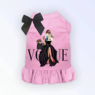 Reading My Vogue Dog Dress by Bark Fifth Avenue - Pets Perfect