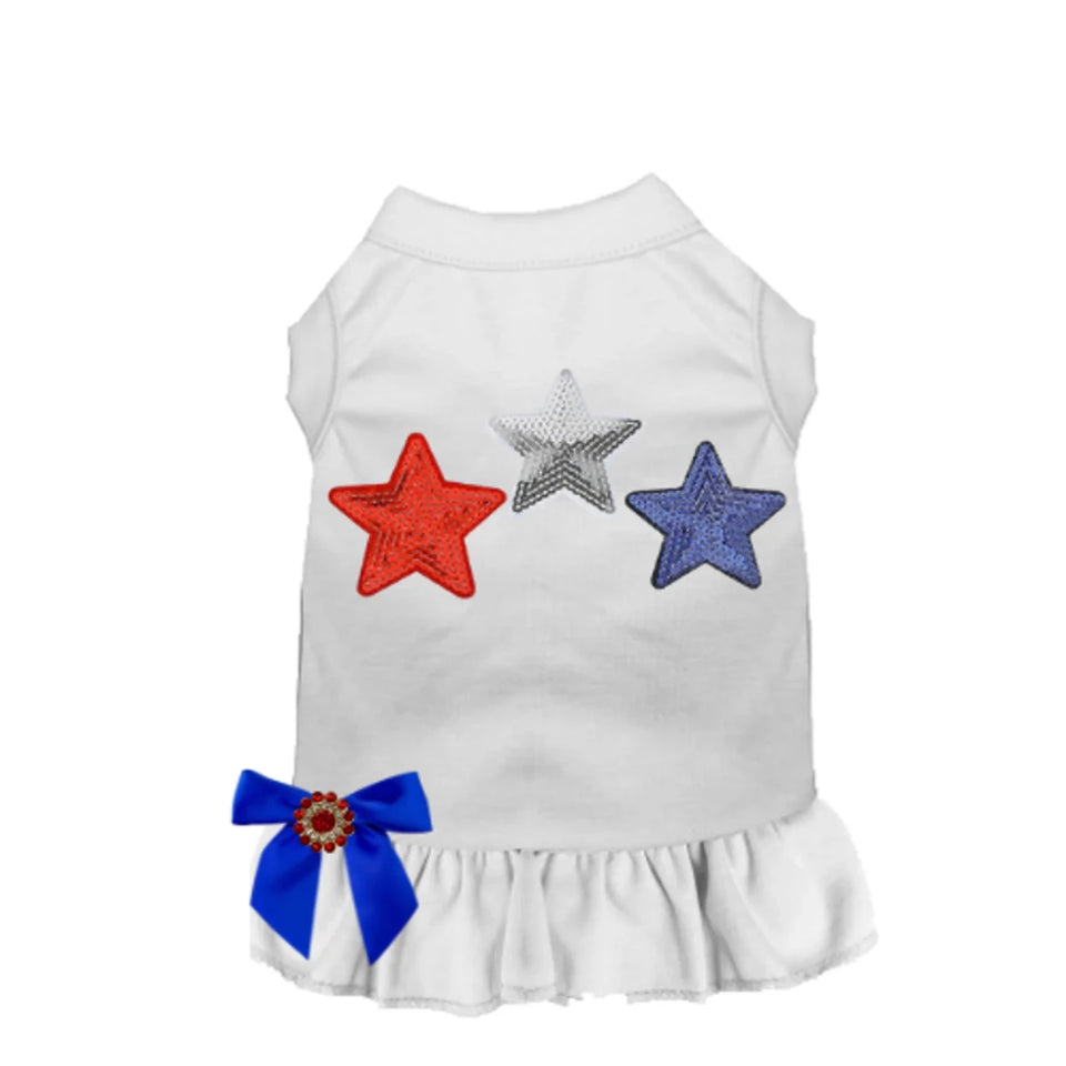 Red, White & Blue Stars Dog Tee & Dress by Bark Fifth Avenue - Pets Perfect
