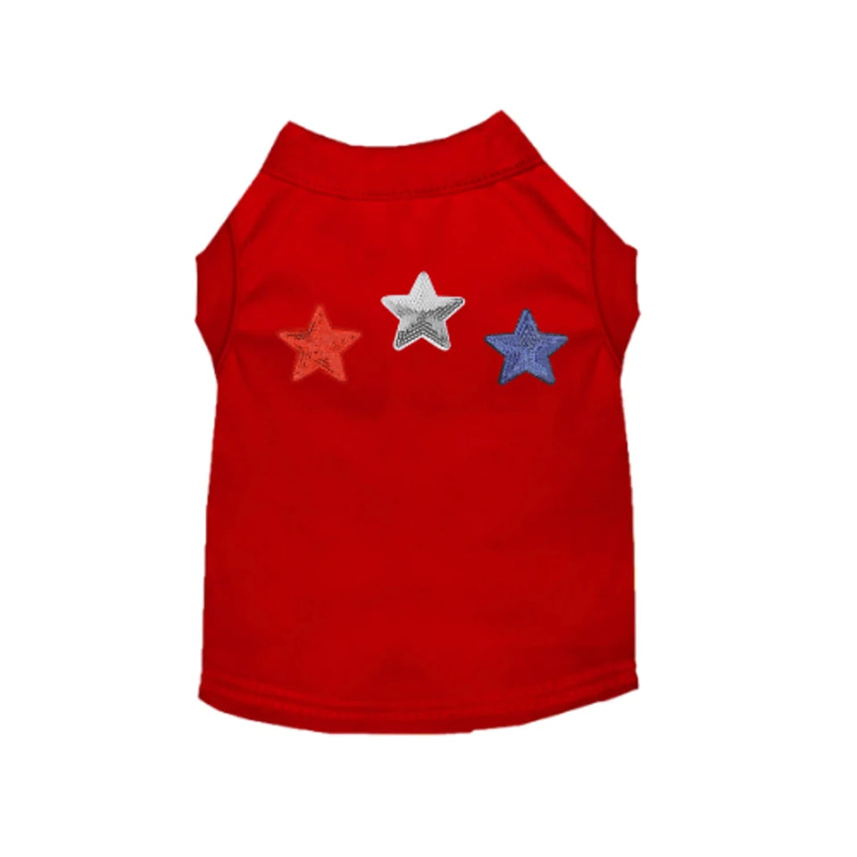 Red, White & Blue Stars Dog Tee & Dress by Bark Fifth Avenue - Pets Perfect