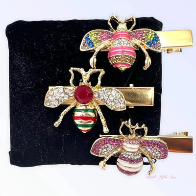 Rhinestone Bumble Bee Hair Clips for Dogs - Bark Fifth Avenue - Pets Perfect