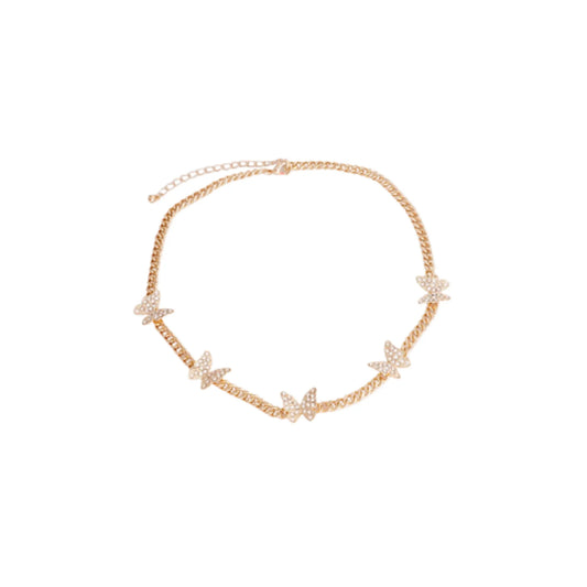 Rhinestone Butterfly Necklace