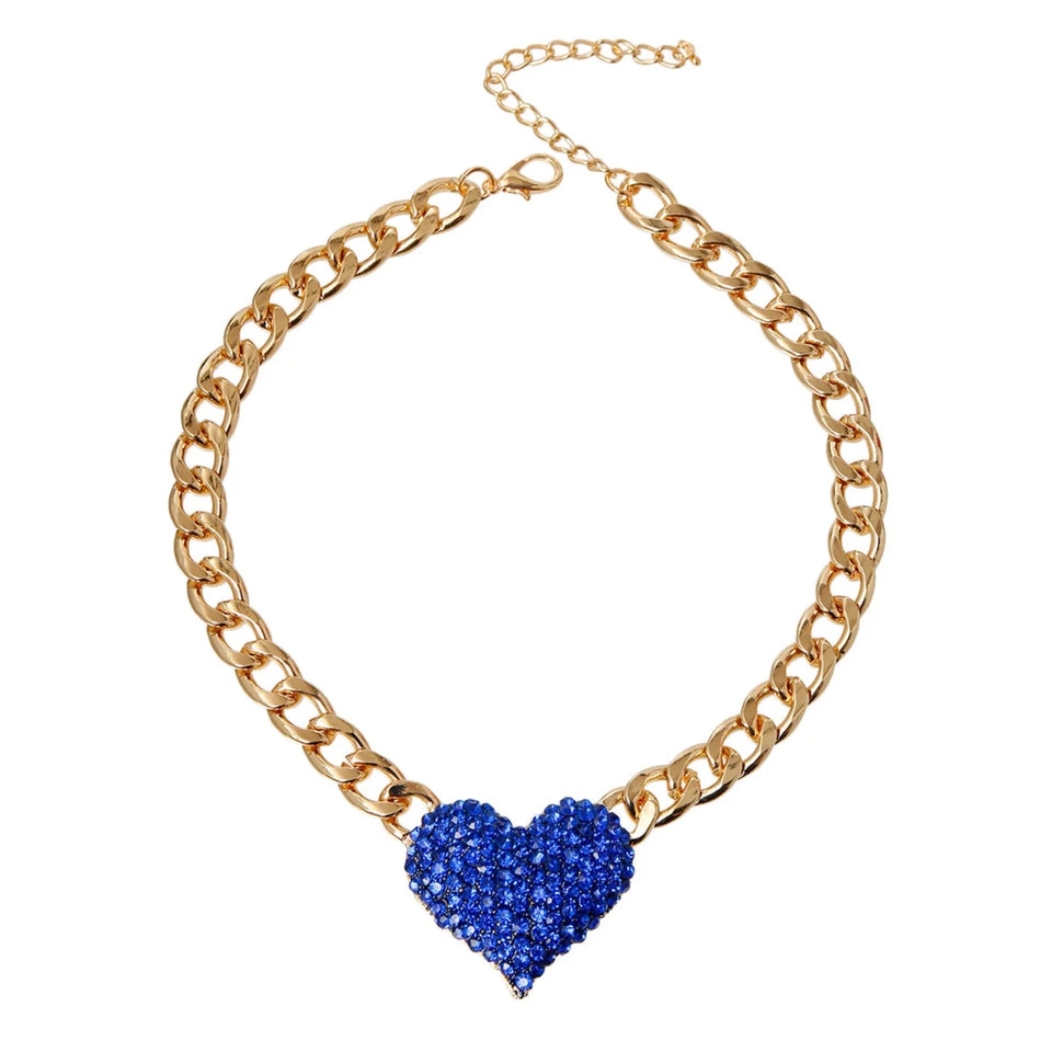 Rhinestone Heart Necklace - Pets Perfect