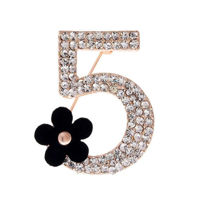 Rhinestone No. 5 Flower Brooch for Dogs by Bark Fifth Avenue - Pets Perfect