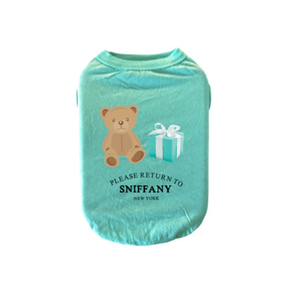 Sniffany Teddy Bear Dog Shirt - Spring/Summer Designer-Inspired Dog Tee by Bark Fifth Avenue - Pets Perfect