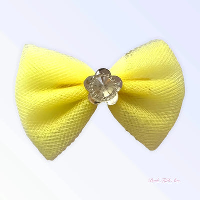 Tulle & Crystal Flower Dog Barrette by Bark Fifth Avenue - Pets Perfect