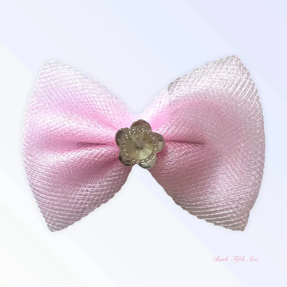 Tulle & Crystal Flower Dog Barrette by Bark Fifth Avenue - Pets Perfect