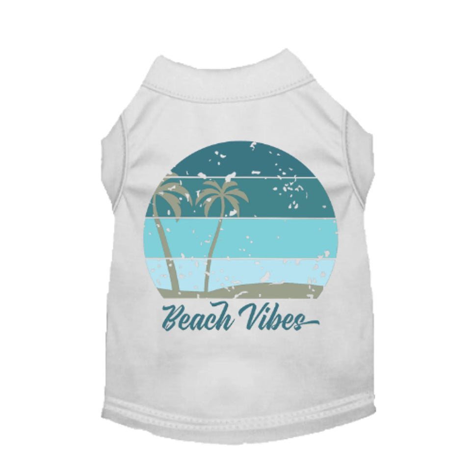 Beach Vibes Sleeveless Dog Tee by Bark Fifth Avenue, Yellow/X LARGE, view 17