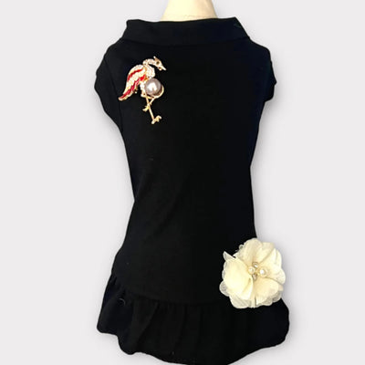 Bark Fifth Avenue Elegant Flamingo Rhinestone & Pearl Dog Dress - 1 ct - Pets Perfect