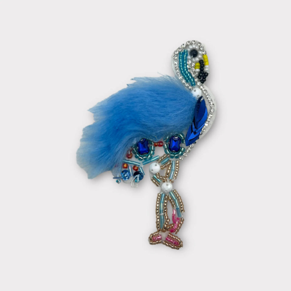 Beaded Fur and Rhinestone Flamingo Dog Shirt - Bark Fifth Avenue, view 8