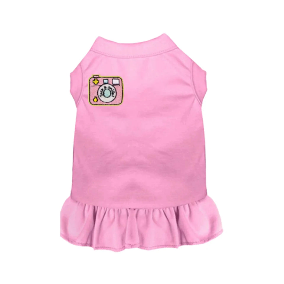 Everyday Selfie Dog Tee & Dress - Embroidered Camera Applique by Bark Fifth Avenue - Pets Perfect