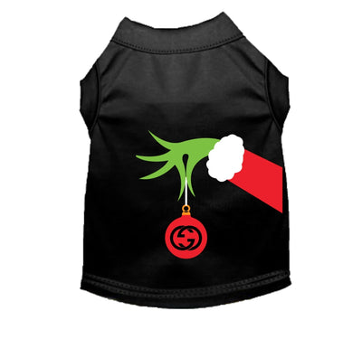 Fancy Grinch Dog Tee and Dress - Holiday Pet Apparel by Bark Fifth Avenue - Pets Perfect
