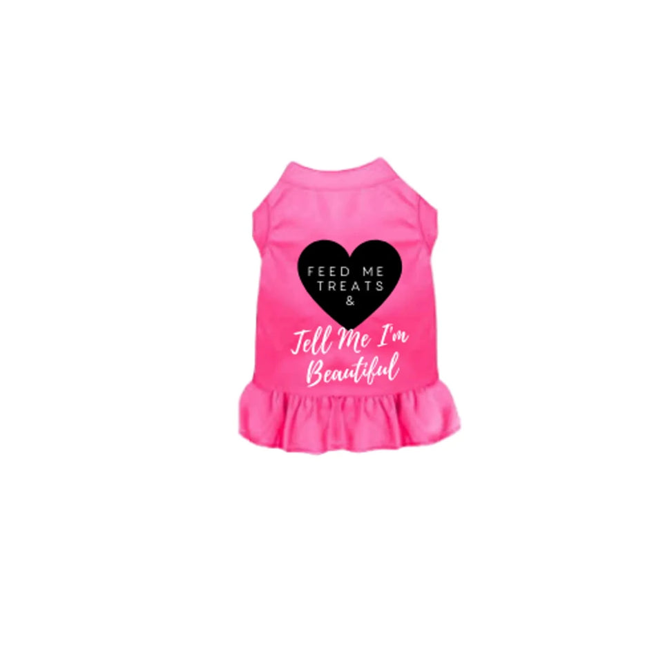 Feed Me Dog Treats & Tell Me I'm Beautiful - Valentine's Day Dog Dress by Bark Fifth Avenue - Pets Perfect
