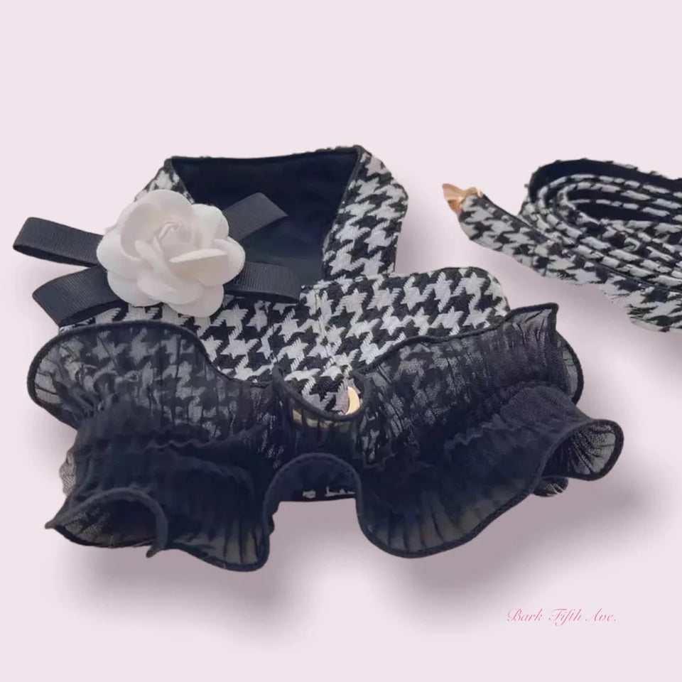 Houndstooth Tutu Dog Harness and Dog Leash - Pets Perfect