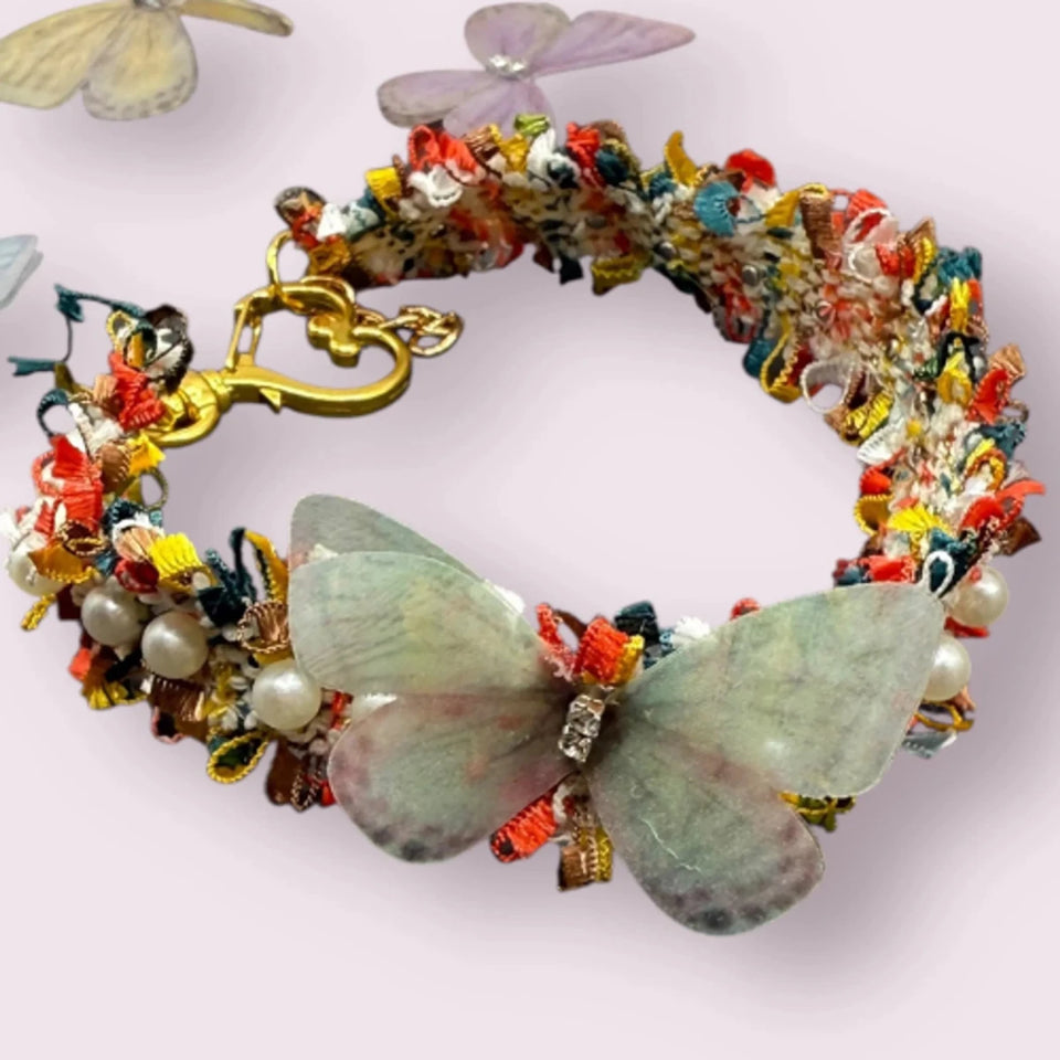 Mariposa Tweed Dog Necklaces - Pets Perfect