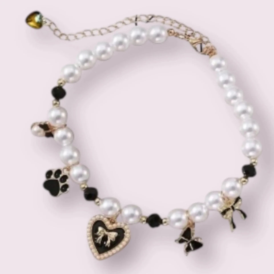Paws & Pearls Dog Charm Necklace - Pets Perfect
