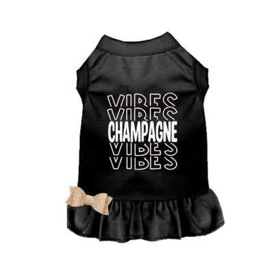 Champagne Vibes Dog Dress by Bark Fifth Avenue, X SMALL/1