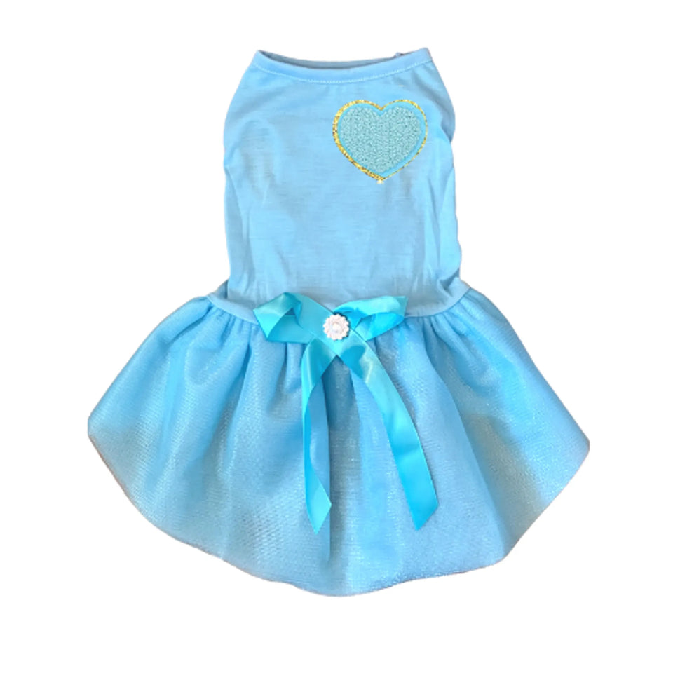 Chenille Heart Dog Dress by Bark Fifth Avenue, Yellow heart/X SMALL, view 11