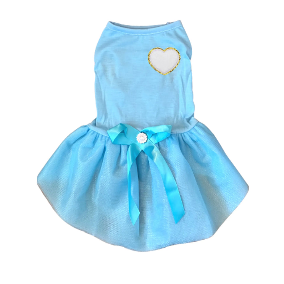 Chenille Heart Dog Dress by Bark Fifth Avenue, White heart/LARGE, view 19