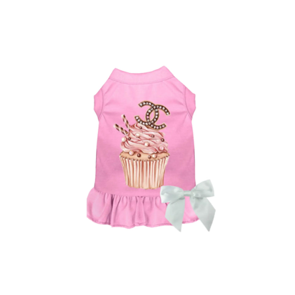Chewnel Cupcake Dog Dress - Designer-Inspired Pet Fashion, Black with pink bottom/X SMALL, view 19
