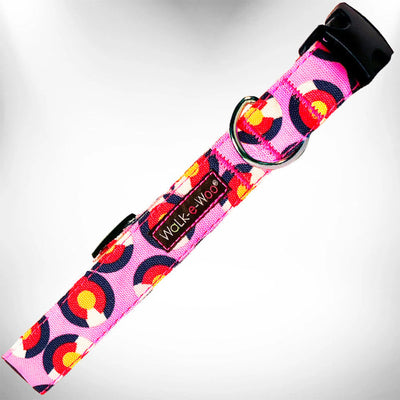 Colorado and Texas Dog Collars, Colorado pink/XS 5/8" WIDTH FITS 8-12" NECK