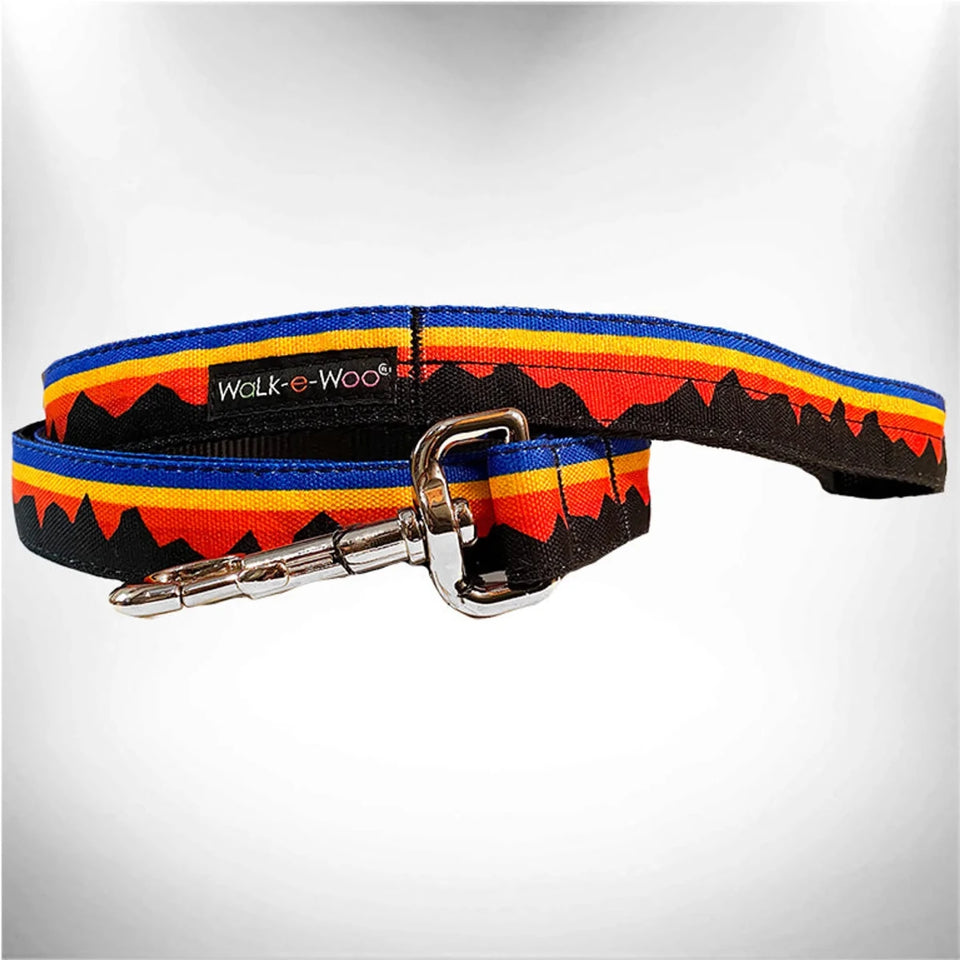 Walk-e-Woo Reversible Dog Bandana and Dog Leash - Athletic Fabric - Pets Perfect