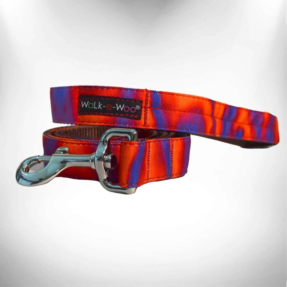 Walk-e-Woo Reversible Dog Bandana and Dog Leash - Athletic Fabric - Pets Perfect