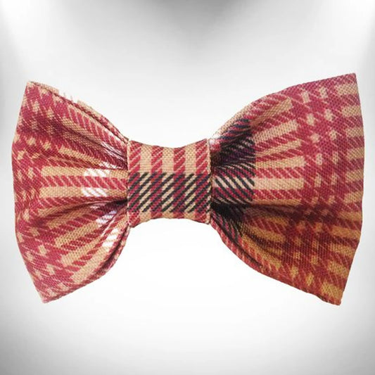 Walk-e-Woo Plaid Dog Bow Tie - Classic Detachable Pet Accessory
