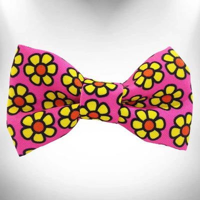 Flower Dog Bow Tie by Walk-e-Woo - Exclusive Daisy Dog Collar Designs - Pets Perfect