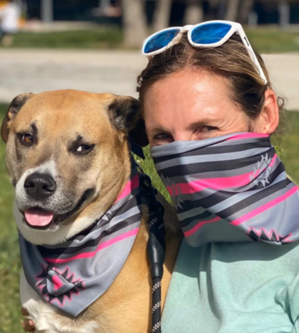 Walk-e-Woo Reversible Sport Dog Bandana - Athletic, Moisture-Wicking, Machine Washable - Pets Perfect