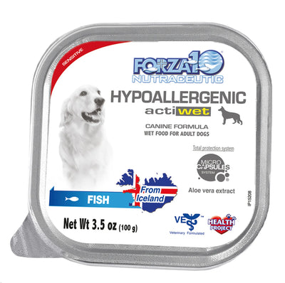 Forza10 Actiwet Hypoallergenic Icelandic Fish Recipe Canned Dog Food, 3.5-OZ/Pack of 32
