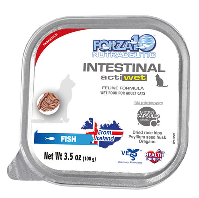 Forza10 Actiwet Intestinal Support Icelandic Fish Recipe Canned Cat, 3.5-OZ/Pack of 32