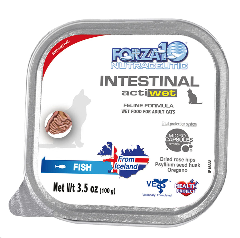 Forza10 Actiwet Intestinal Support Icelandic Fish Recipe Canned Cat, 3.5-OZ/Pack of 32
