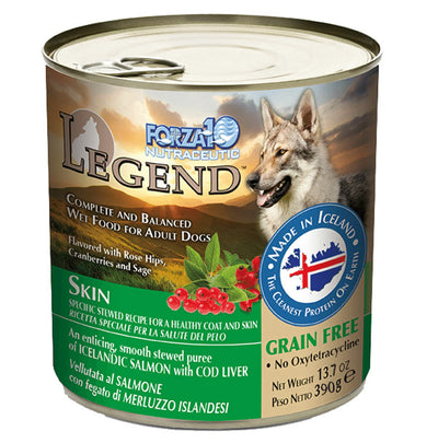 Forza10 Legend Skin Icelandic Fish Recipe Grain-Free Canned Dog Food, 13.7 OZ/Pack of 12