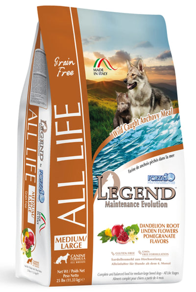 Forza10 Legend All Life Medium/Large Breed Grain-Free Dry Dog Food, 25-LB BAG