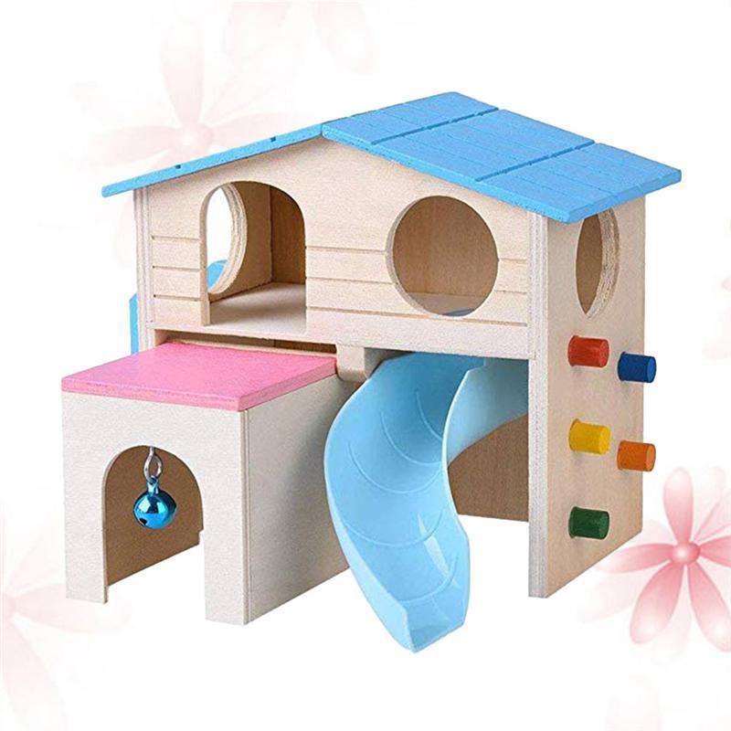 Natural Wood Hamster Hideout Eco - Friendly Nest - Pets Perfect