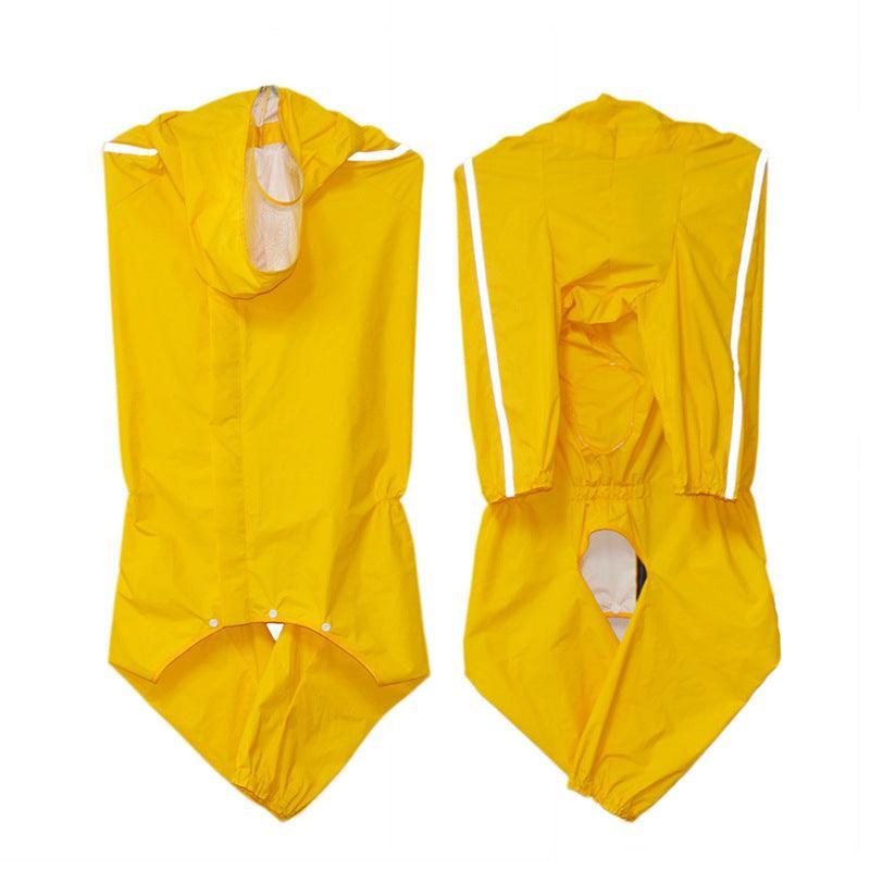 Pet Paws Waterproof Dog Poncho - Raincoat with Removable Tail Cover - Pets Perfect