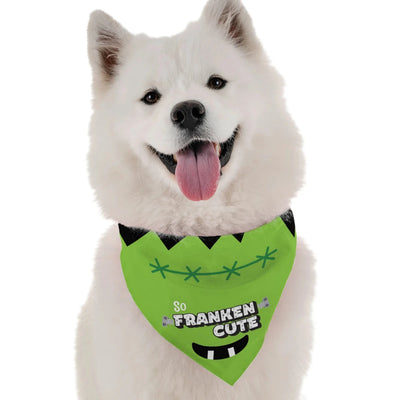 BanDoggie So Franken Cute Halloween Dog Bandana - Soft Microfiber, Made in USA - Pets Perfect