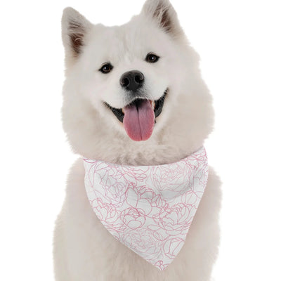 BanDoggie White Carnation Dog Bandana - Elegant Floral Design - Pets Perfect