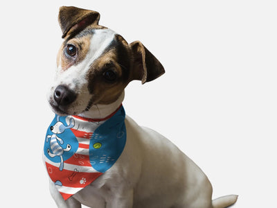 BanDoggie Puddle Puppies Dog Bandana - Soft Microfiber Pet Bandana, Made in USA - Pets Perfect