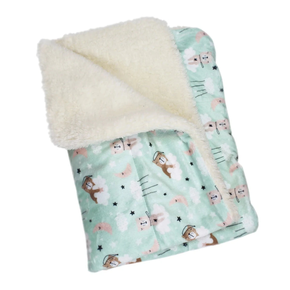Ultra Soft Minky/Plush Bedtime Bears Blanket - Pets Perfect