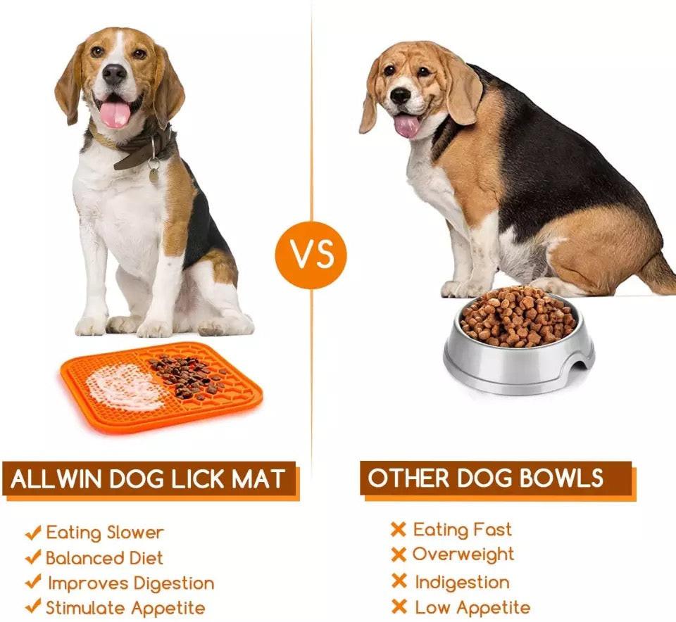 Pawsome Pets Silicone Dog Lick Mat with Dual Feeding Zones, view 4