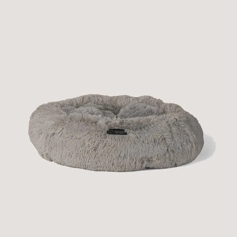 NANDOG Light Grey Calming Shaggy Bed - Pets Perfect