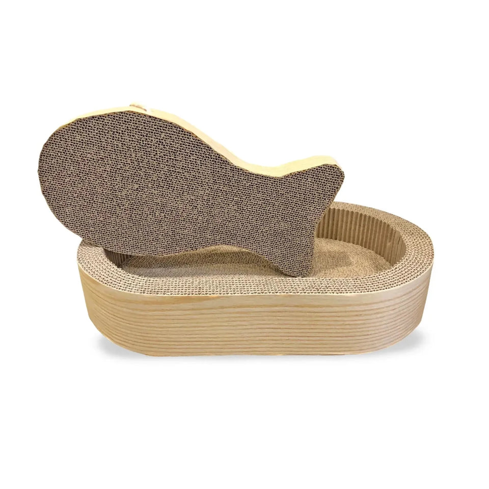 NANDOG Cat Scratcher Two Piece Oval With Inner Fish - Pets Perfect