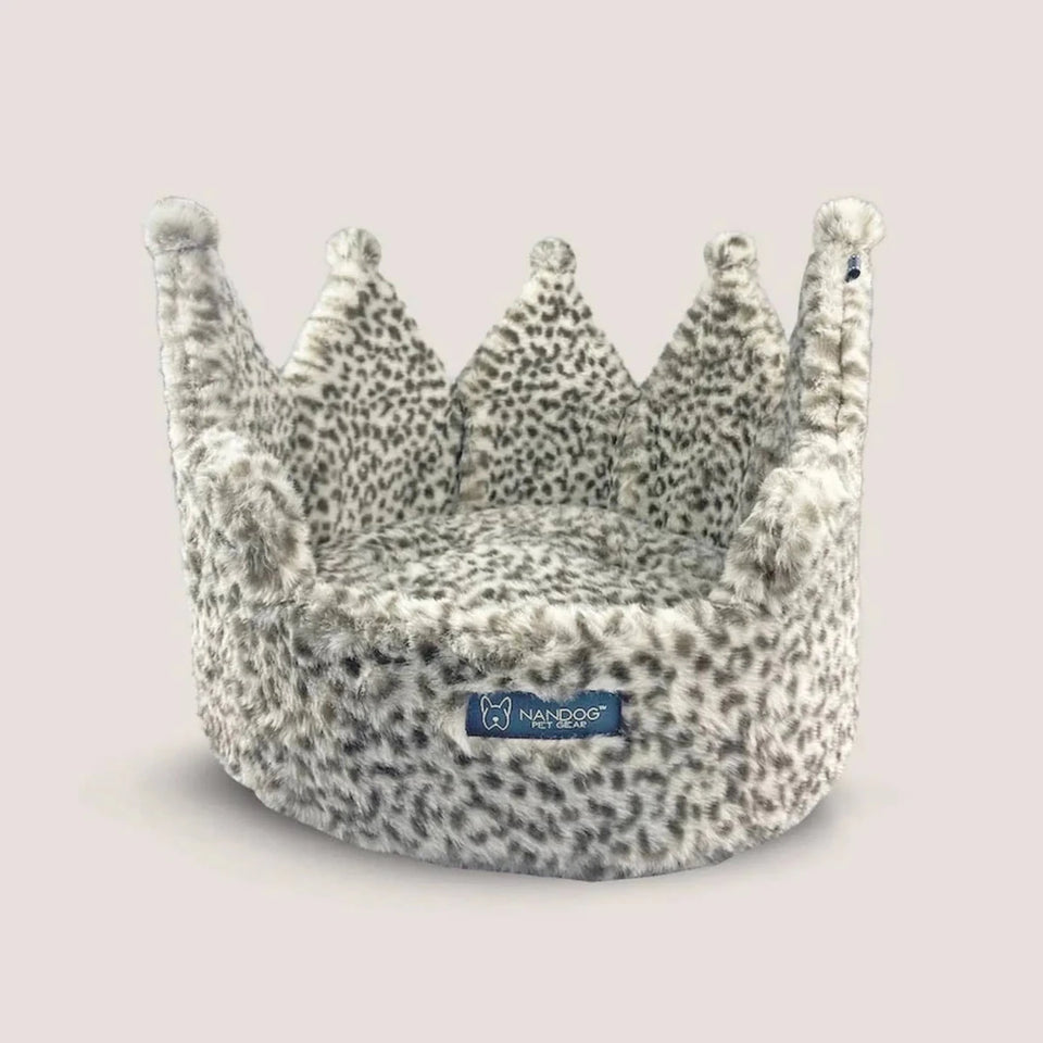 NANDOG Crown Bed Leopard Small Print - Pets Perfect