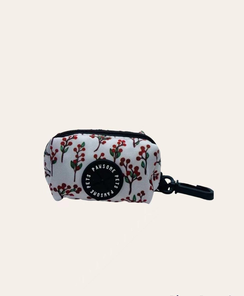 Dog Waste Bag Holder, Red Floral, view 4