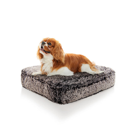 Bessie and Barnie Frosted Willow Rectangle Dog Bed Small - Luxury Plush Pet Bed with 5 Pillows & Washable Cover - Pets Perfect