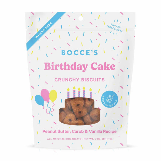 Bocce's Bakery Birthday Cake - Peanut Butter Carob Dog Treats