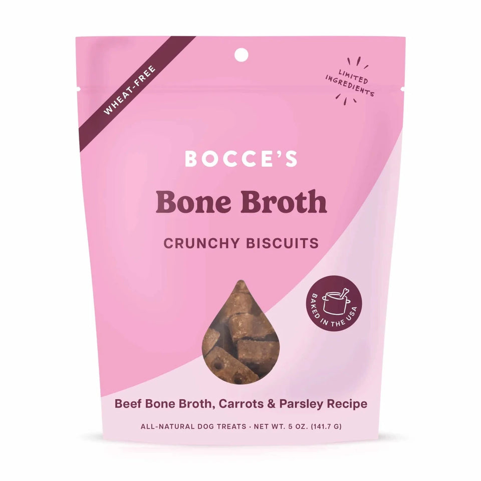 Bocce's Bakery Bone Broth Biscuit Dog Treats 5 oz - Pets Perfect